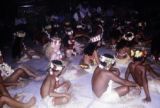 French Polynesia, dancers performing at resort on Moorea Island