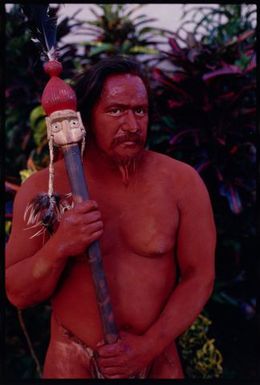 South Pacific Festival of the Arts, Apia, 1996. Performer from Rapa Nui