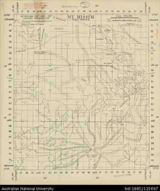 Papua New Guinea, Southern New Guinea, Mt Missim, 1943, 1:63 360