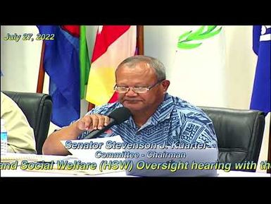 THE SENATE COMMITTEE ON HEALTH AND SOCIAL WELFARE OVERSIGHT HEARING W/ MHHS
