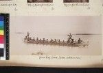 View of crew rowing canoe, Killerton, Papua New Guinea, ca. 1890