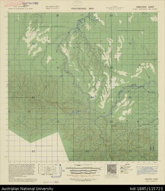 Papua New Guinea, Northeast New Guinea, Onkoro East, 1 Inch series, Sheet B55/1, 1944, 1:63 360