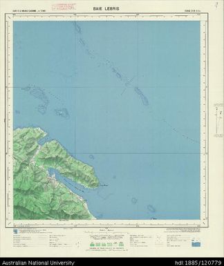 New Caledonia, Baie Lebris, Sheet SF-58-X-2a, 1:50 000