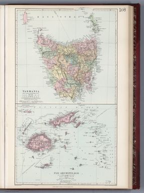 Tasmania. Fiji Archipelago. London atlas series. Stanford's Geogl. Establishment, London. London : Edward Stanford, 26 & 27, Cockspur St., Charing Cross, S.W. (1901)