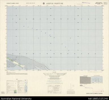 Papua New Guinea, Admiralty Islands, Ahevos Point NE, Series: AMS T893, Sheet 3551 II NE, 1:25 000, 1958