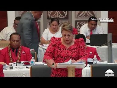 Hon. Mulipola Anarosa Ale Molio’o - Tala Fa’atatau ‘Autū ‘o le Tupe 2026/2027