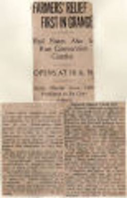 Farmers' Relief First In Grange. Northwest History. State History. Conventions, Conferences, & Meetings, Cont'd State-County Officials YMCA Co-operatives Conventions Grange 1937. 1919-1935.