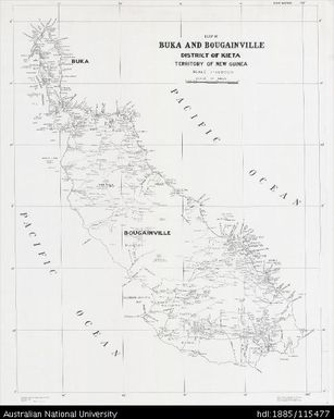 Papua New Guinea, Buka and Bougainville, 1942, 1:250 000