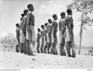 PAPUAN INFANTRY. (NEGATIVE BY R. PEARSE)