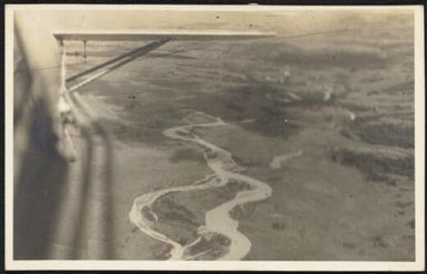 An aerial view of the Wahgi river, Central New Guinea, 1933