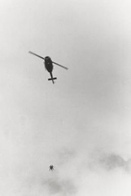 Soldiers Being Lowered by Helicopter, 1975 August 8
