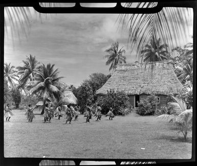 Male dancers at the meke, Lautoka, Fiji