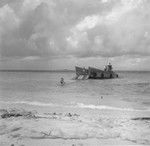 Loading landing craft from beach, Bikini Atoll area