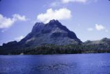 French Polynesia, view of mountain peaks of Bora Bora