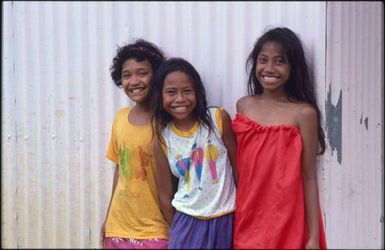 Three children standing