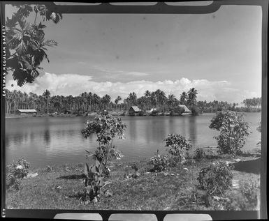 River, including view of buildings on far side, Madang, Papua New Guinea