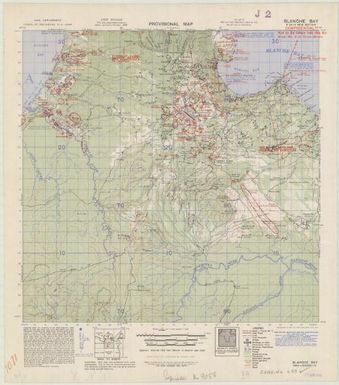 New Britain, provisional map (Blanche Bay , overprinted)