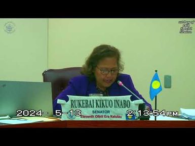 Palau National Congress | 11th OEK, The Senate 1st Day of 14th Special Session