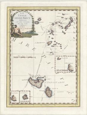 Le Isole degli Amici delineate sulle ultime osservazioni del Cap. Cook