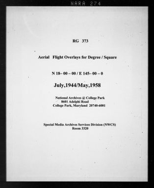 Overlay indexes for degree square 18N145E