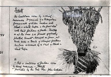 Photo of Tahitian headdress  (XXXVII/14)