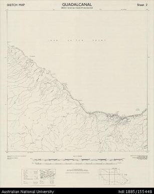 Solomon Islands, British Solomon Islands Protectorate, Guadalcanal, Series: D.C.S. (Misc) 91 (Sketch), Sheet 2, 1955, 1:50 000