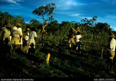 Aboriginal group with tools