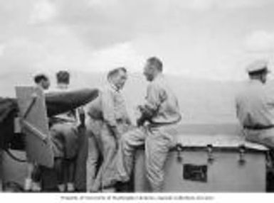 Dr. Lauren R. Donaldson and Bikini Resurvey party on board the USS CHILTON returning to San Diego via Pearl Harbor, summer 1947