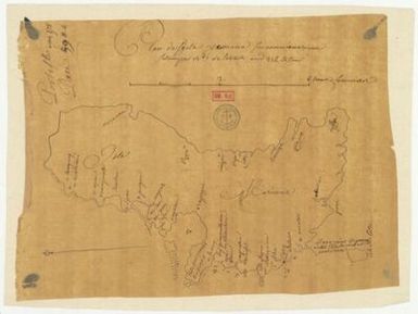 Plan of the Ycouana isle with the name of Mariane...