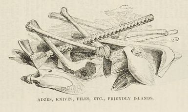 Adzes, knives, files, etc., Friendly Islands