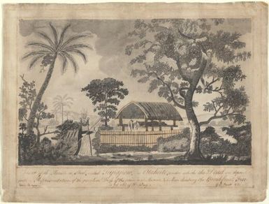 View of the house or shed, called tupapow [i.e. tupapau] in Otaheite, under which the dead are deposited ... ... / G.T. Boult