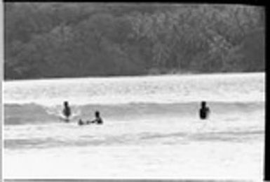 Canoeing in surf