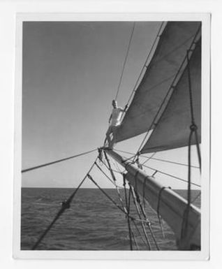 [Ralph Sprinkle on Bowsprit of Evaleeta, #2]