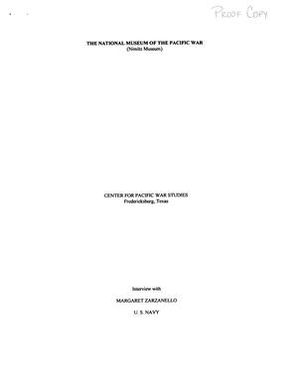 Oral History Interview with Margaret Zarzanello, May 17, 2002