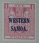 Stamp: New Zealand - Western Samoa One Pound