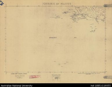 Papua New Guinea, Fourmil of Manus, Fourmil series, Sheet 67, 1957, 1:253 440