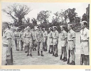 TOROKINA, BOUGAINVILLE. 1945-07-03. HIS ROYAL HIGHNESS, THE DUKE OF GLOUCESTER, GOVERNOR-GENERAL OF AUSTRALIA (2), ACCOMPANIED BY FLIGHT LIEUTENANT H. FARRAR, ROYAL NEW ZEALAND AIR FORCE (1), ..