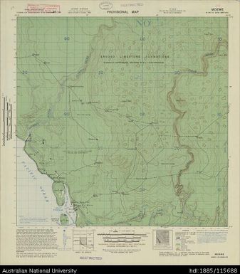 Papua New Guinea, New Britain, Moewe, Provisional map, Sheet B55/12, 1944, 1:63 360