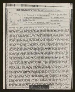 [V-mail from Mary Bartol Smith to Xavier Martin Smith, July 13, 1943]