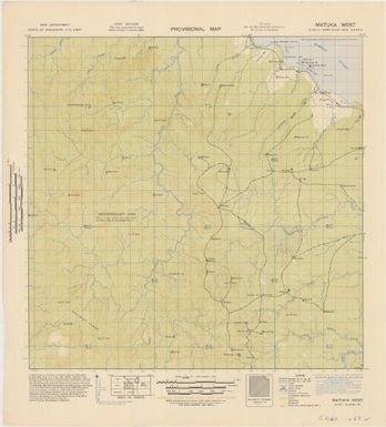 Provisional map, northeast New Guinea: Matuka West (Sheet Matuka West)