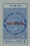 Stamp: New Zealand - Samoa Two Shillings