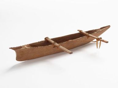 Model paopao (dugout outrigger canoe)