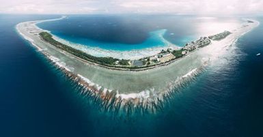 Aerial shot of Nukunonu, Tokelau