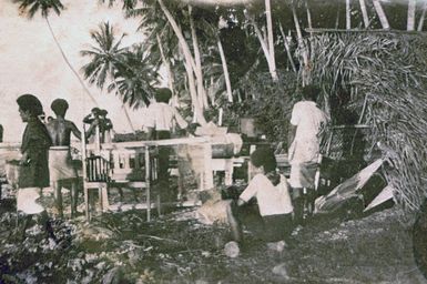 Furniture on the beach, Taveuni, 1916