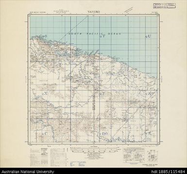 Papua New Guinea, Vanimo, Series: AMS T401, Sheet SA 54-5, 1942, 1:500 000