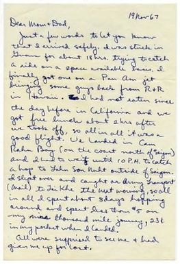 [Letter from Douglas M. Herrera to Mr. and Mrs. John J. Herrera - November 19, 1967]
