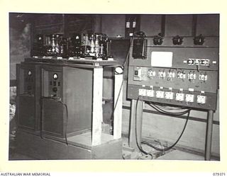 LAE, NEW GUINEA. 1945-03-11. POWER RECTIFIERS (HIGH AND LOW VOLTAGE) AT THE LAE CARRIER TELEPHONE STATION 5TH CARRIER MAINTENANCE SECTION 19TH LINES OF COMMUNICATION