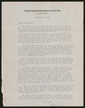 [Letter from Catherine Davis to Joe Davis - December 11, 1944]