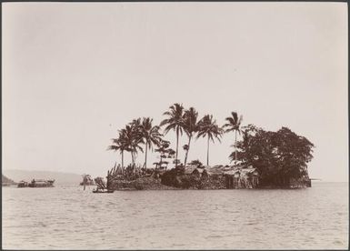 Ferasiboa, an artificial island off the coast of Nore Fou, Malaita, Solomon Islands, 1906 / J.W. Beattie