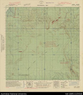 Papua New Guinea, New Britain, Kanu River, Provisional map, Sheet B56/6, 597, 1943, 1:63 360